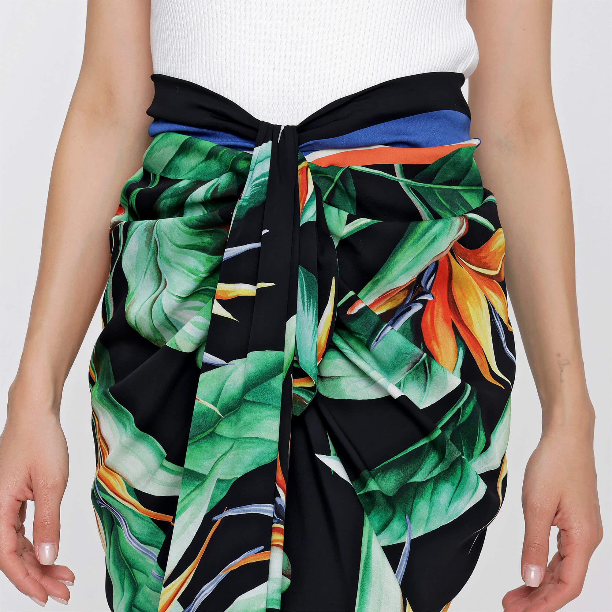 Dolce&Gabbana - Multicolour Silk Blend Floral Print Asymmetric Skirt